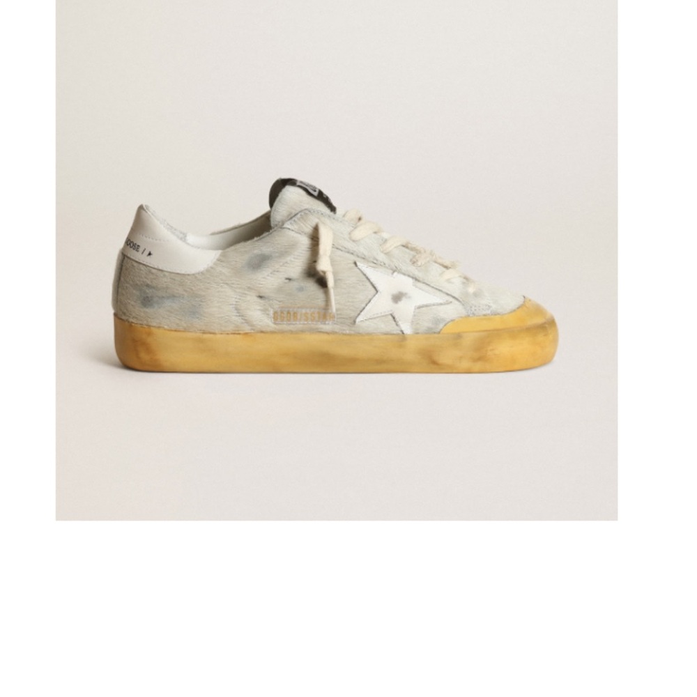Golden Goose Cream and Tan Men's Sneakers